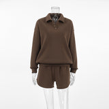 Gabby Long Sleeve & Shorts Fleece Set