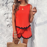 Emma Sleeveless Lace Shorts Set