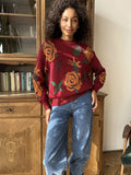 Diane Floral Round Neck Sweater