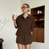 Gabby Long Sleeve & Shorts Fleece Set