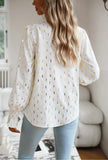 Elle Geometric Print V-Neck Blouse