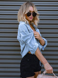 Hailey Loose Tie-Front Denim Shirt